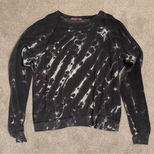 Jac Parker Black and White Tie-Dye Boutique Sweatshirt